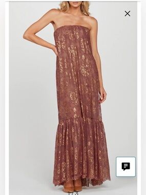 tulle maxi dress with sleeves Salma Long Sleeve Tulle Maxi Dress in Pink UK6 / Pink